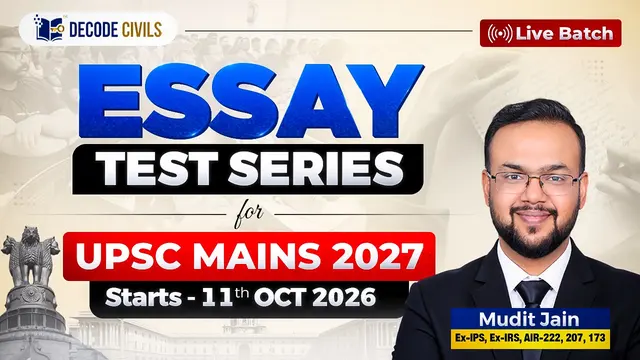Live Essay Test Series for UPSC Mains 2027