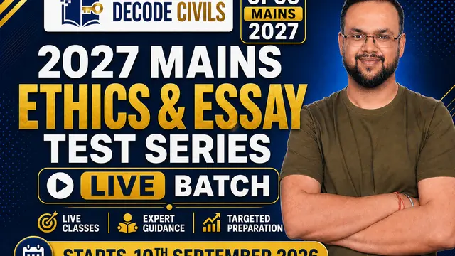 Live Ethics & Essay Test Series for UPSC Mains 2027
