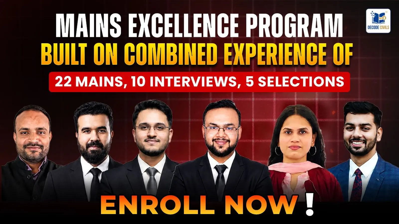 Mains Excellence Program: enrol now