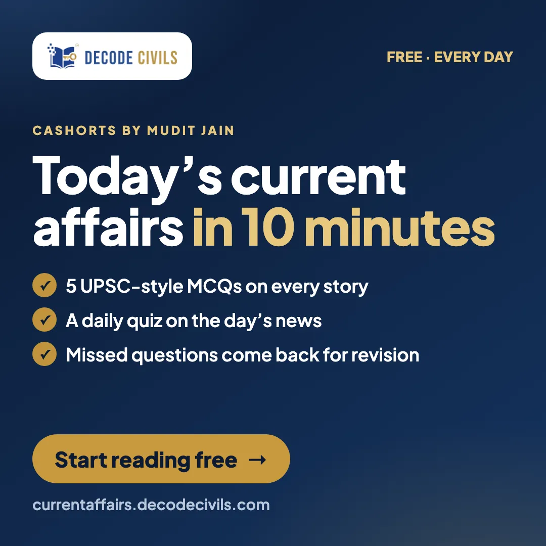 CAShorts: today's current affairs in 10 minutes, free